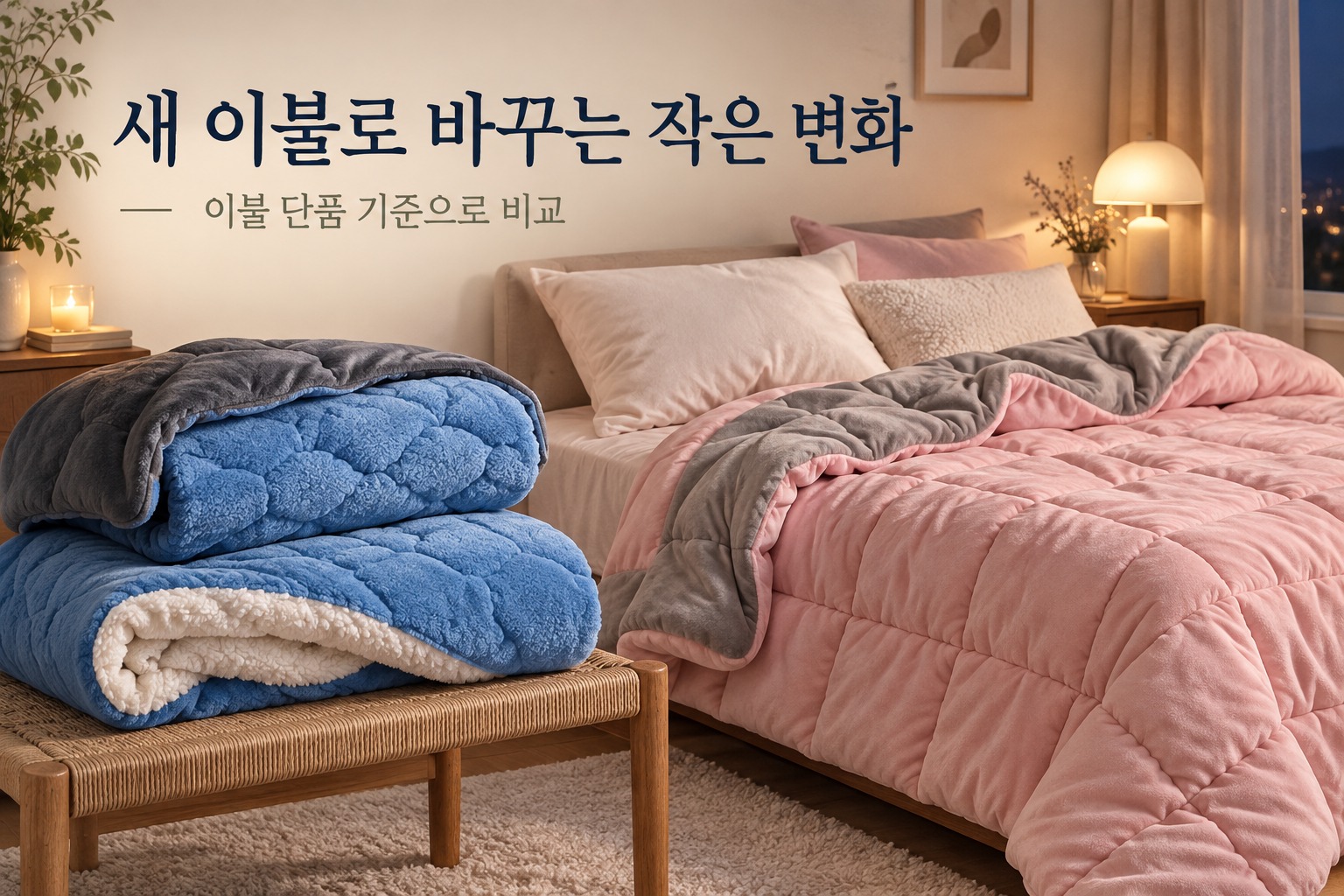 새 이불로 바꾸는 작은 변화 · 가성비 겨울 이불 추천