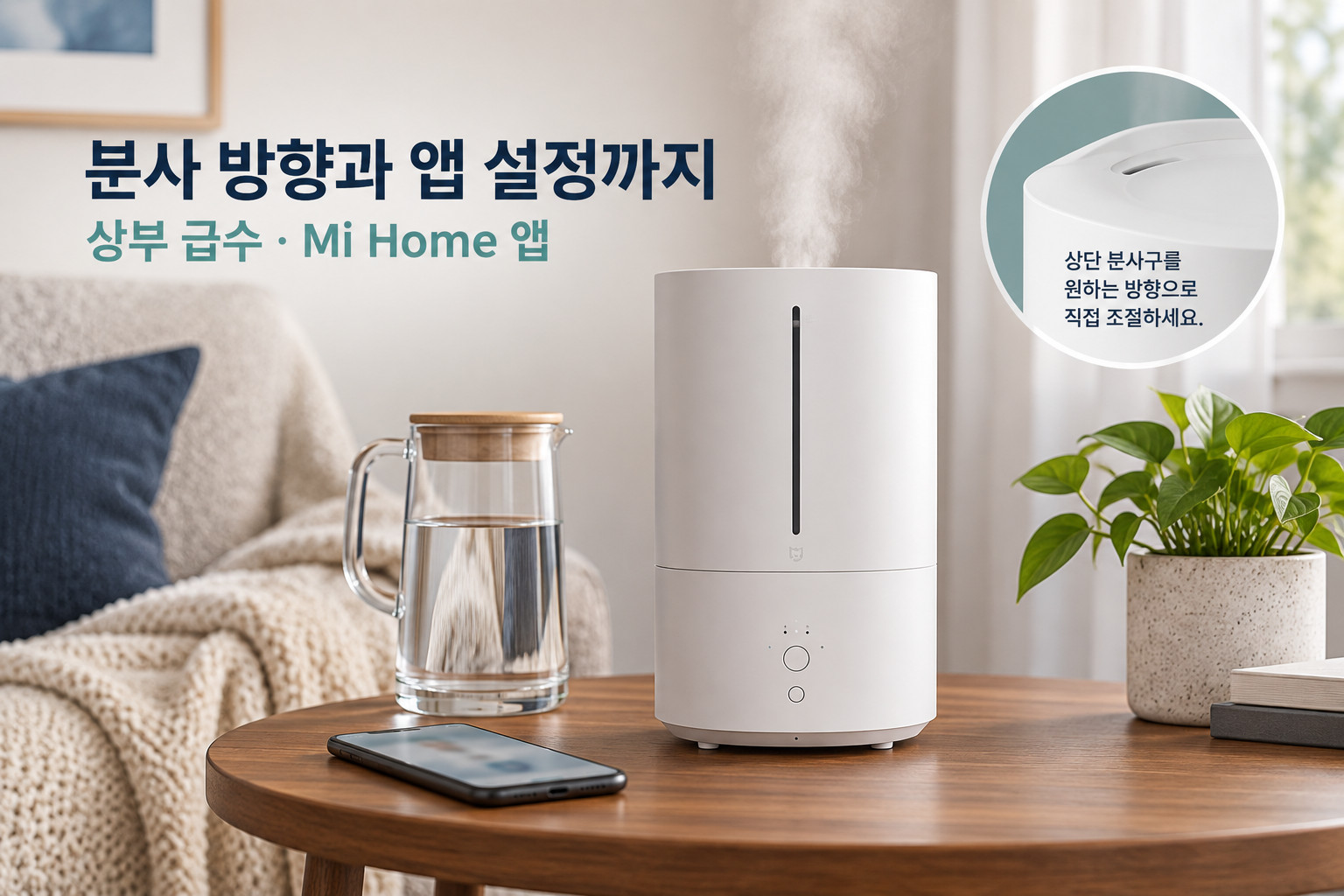 분사 방향과 앱 설정까지 · 샤오미 스마트 가습기 2