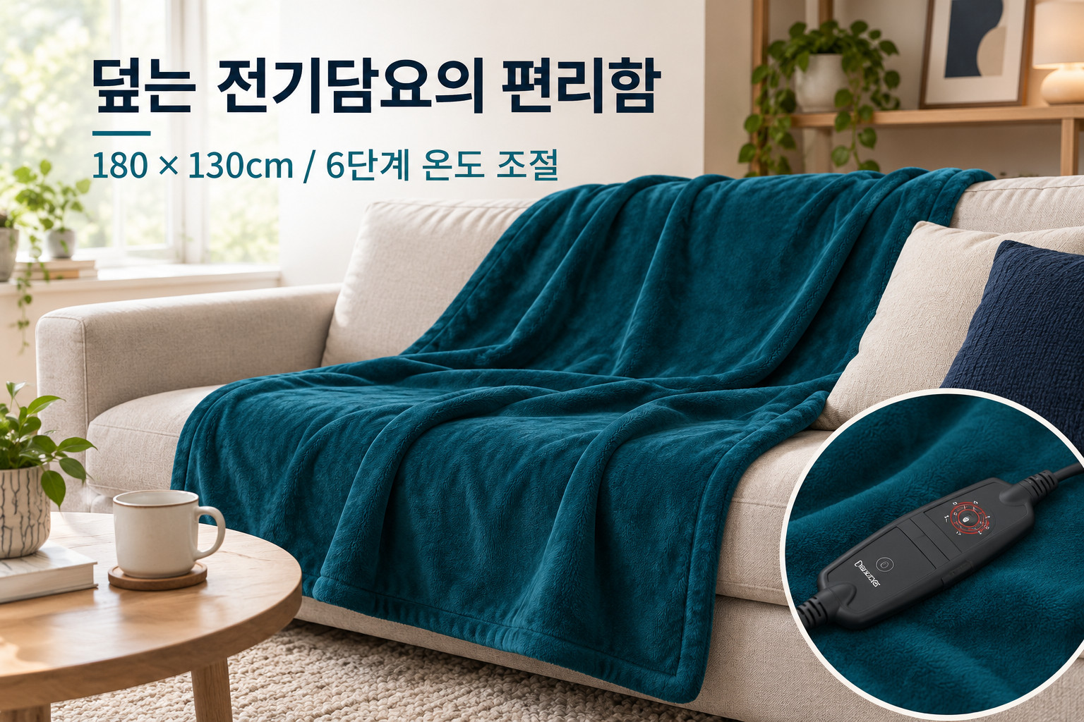 덮는 전기담요의 편리함 · 보이로 HD75 전기담요