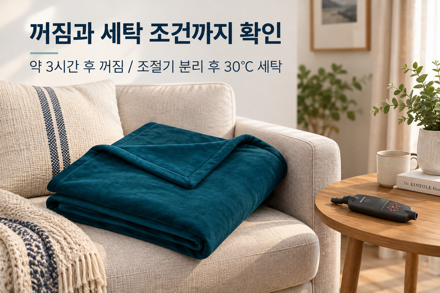 꺼짐과 세탁 조건까지 확인 · 보이로 HD75 전기담요