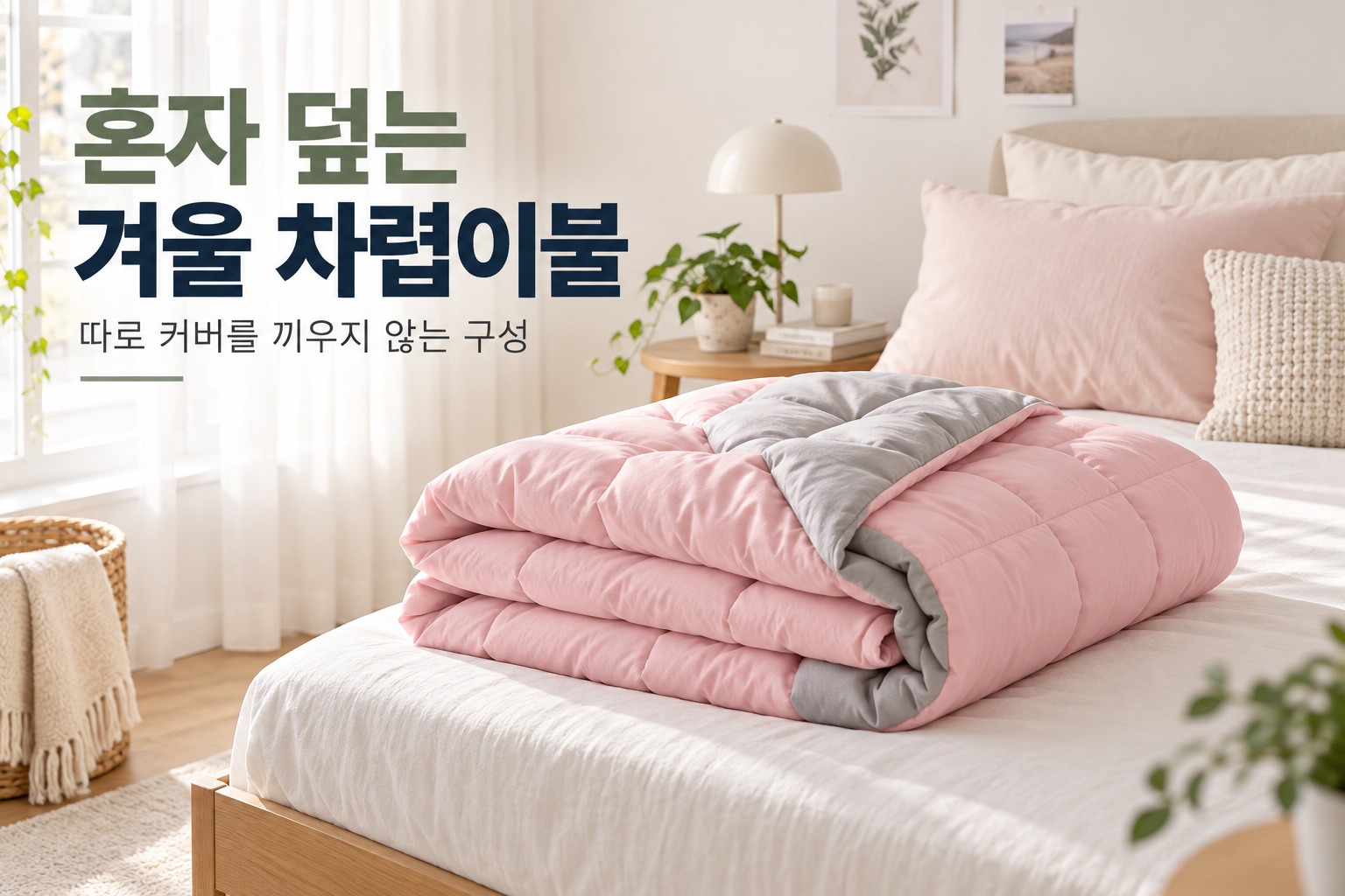 혼자 덮는 겨울 차렵이불 · 코멧 극세사 이불