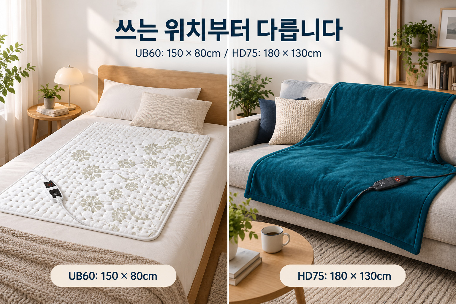 쓰는 위치부터 다릅니다 · 보이로 UB60 HD75 비교