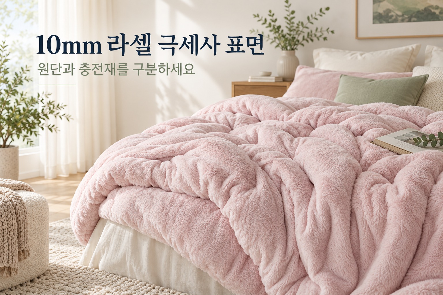 10mm 라셀 극세사 표면 · 베이직톤 노스베어 이불