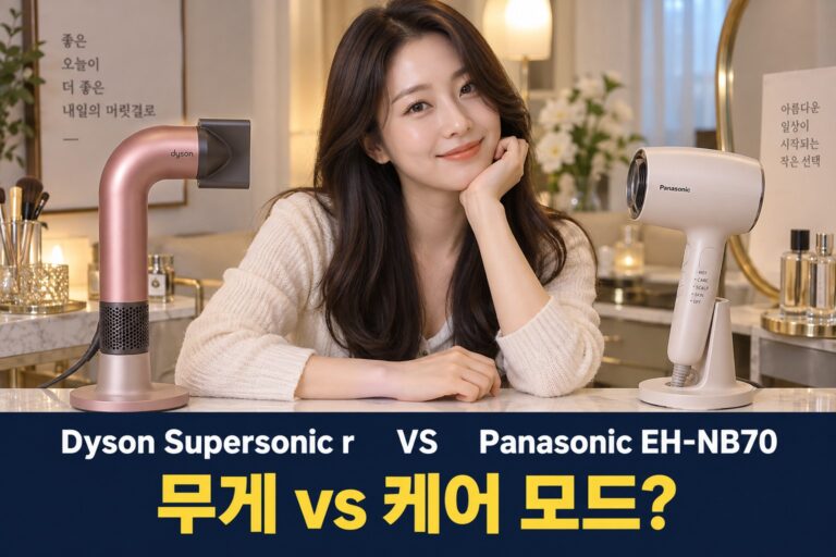 다이슨 슈퍼소닉 r vs 파나소닉 EH-NB70 경쟁사 제품 비교 AI 썸네일