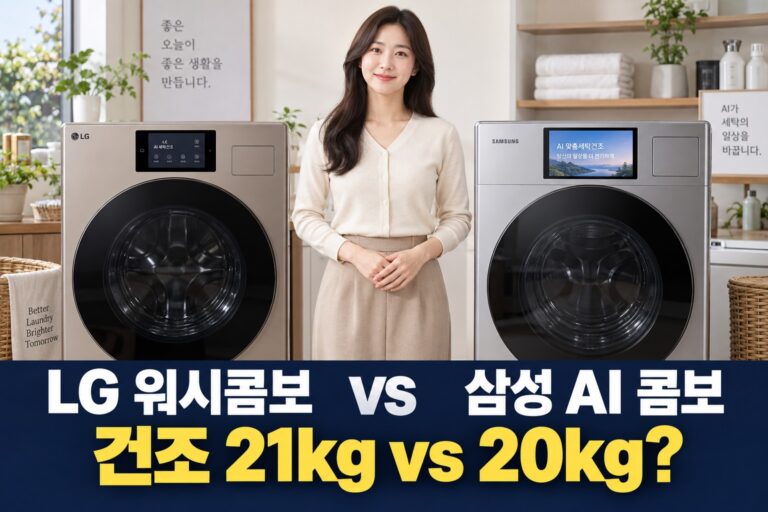 LG 워시콤보 vs 삼성 비스포크 AI 콤보 경쟁사 제품 비교 AI 썸네일