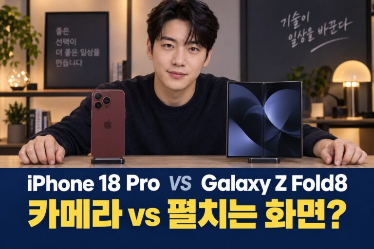 아이폰 18 Pro vs 갤럭시 Z 폴드8 경쟁사 제품 비교 AI 썸네일