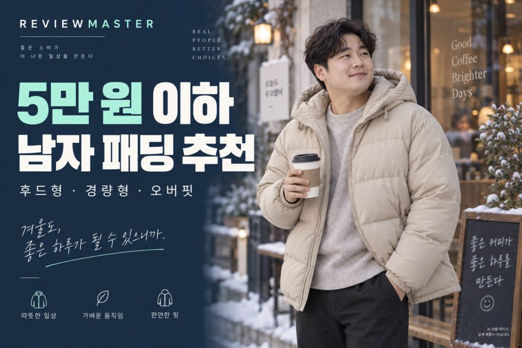 남자 가성비 패딩 추천: 5만 원 이하 후드형·경량형·오버핏